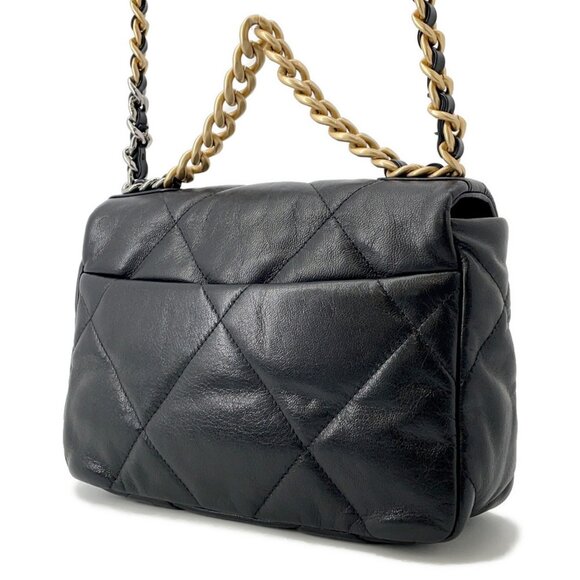 CHANEL Chain Shoulder Bag CHANEL19 Flap Coco Mark Lambskin AS1160 2-Way - Picture 2 of 15